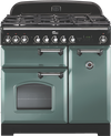 Falcon 90cm Dual Fuel Freestanding Cooker - Mineral Green & Chrome CDL90DFMGCH
