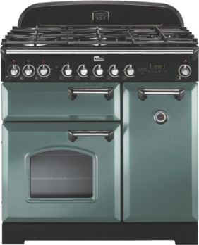 Falcon - 90cm Dual Fuel Freestanding Cooker - Mineral Green & Chrome - CDL90DFMGCH
