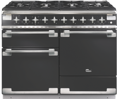 Falcon - 110cm Dual Fuel Freestanding Cooker - Charcoal Black & Chrome - ELS110DFCBN