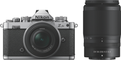 Nikon - Z fc Mirrorless Camera - Black + Z DX 16-50mm + Z DX 50-250mm Lens Kit. - 851090