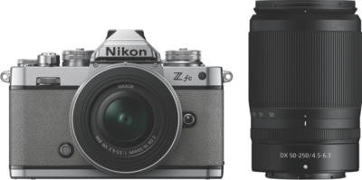 Nikon - Z fc Mirrorless Camera - Natural Grey + Z DX 16-50mm + Z DX 50-250mm Lens Kit. - 851093