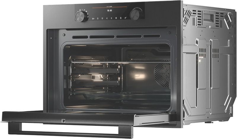 Asko - 45cm Built-in Combi-Microwave Oven - Black Steel - OCM8487B