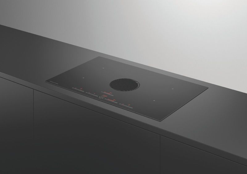 Fisher & Paykel - 83cm Induction Cooktop with Downdraft Ventilation – Black - CID834DTB4