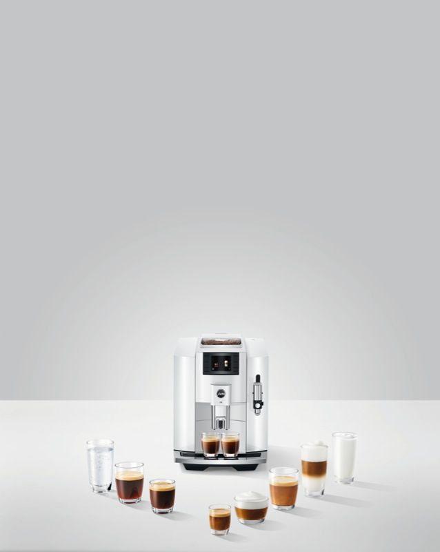 Jura - E8 Fully Automatic Coffee Machine - Piano White - 15490