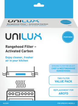 Unilux - Activated Carbon Rangehood Filter - Twin Pack - ULX251
