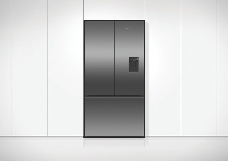 Fisher & Paykel - 569L French Door Fridge - Black Stainless Steel - RF610ANUB5