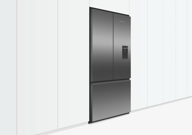 Fisher & Paykel - 569L French Door Fridge - Black Stainless Steel - RF610ANUB5