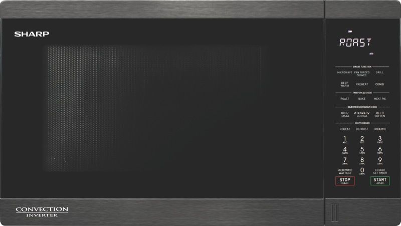 - 1100W Convection Inverter Microwave - Black Stainless Steel - R890EBS