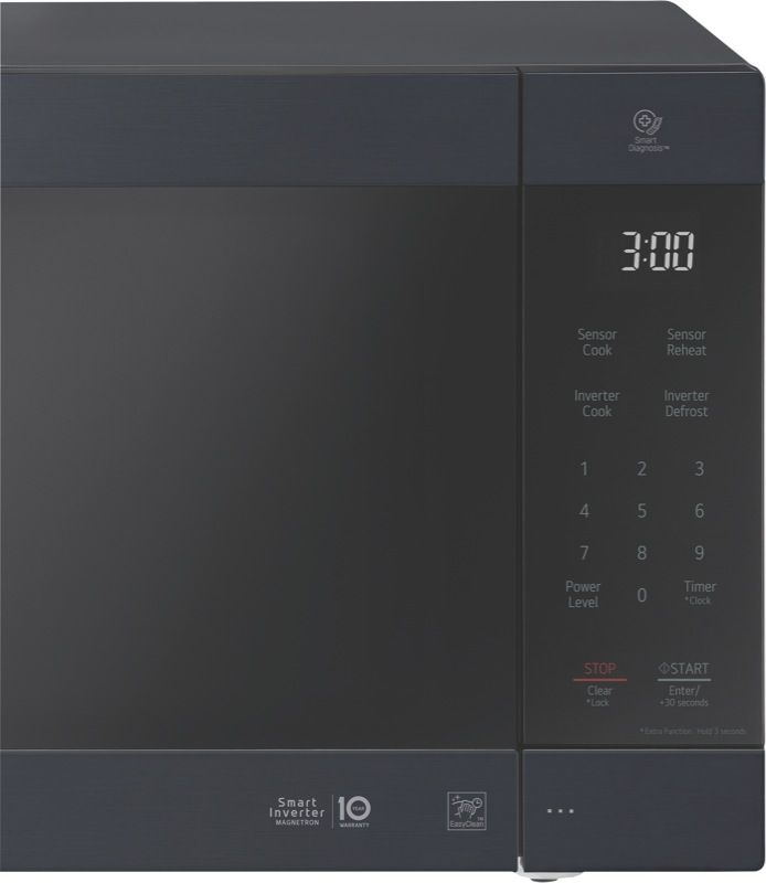 LG - 56L 1200W Smart Inverter Microwave - Matte Black - MS5696OMBS