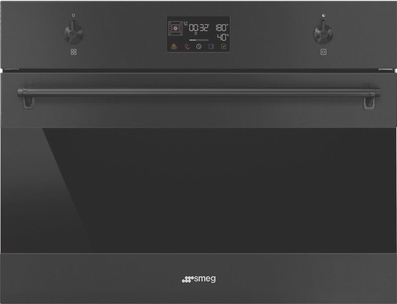 Smeg - 45cm Built-In Compact Steam Oven - Black - SOA4302S3N
