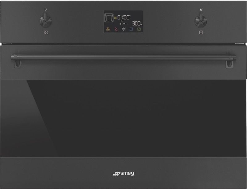 Smeg - 45cm Built-In Combi Microwave Oven – Matte Black - SOA4302M1N