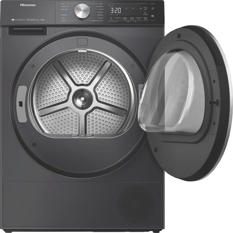 Hisense - 9kg Heat Pump Dryer - Charcoal Black - HDFS90HAB