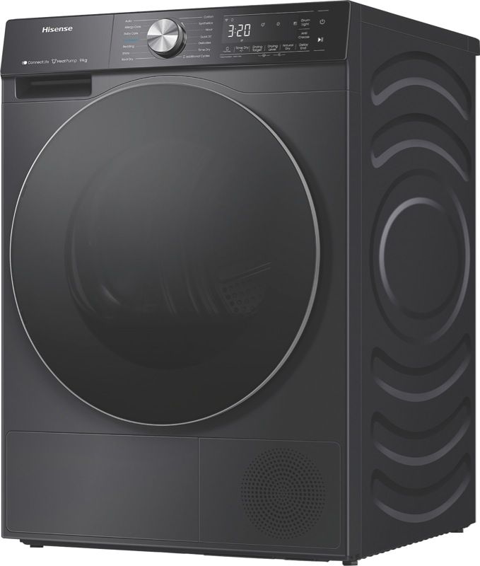 Hisense - 9kg Heat Pump Dryer - Charcoal Black - HDFS90HAB