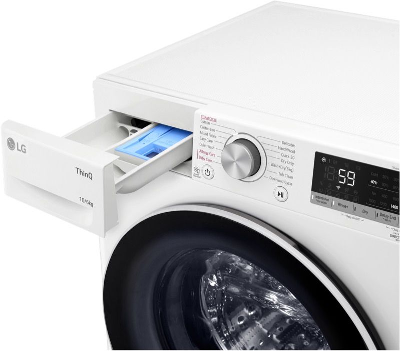 LG - 10kg Washer/6kg Dryer Combo - WVC5-1410W