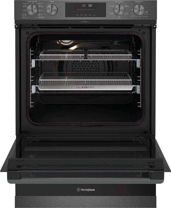 Westinghouse - 60cm Built-In Pyrolytic Double Oven - Dark Stainless Steel - WVEP6727DD